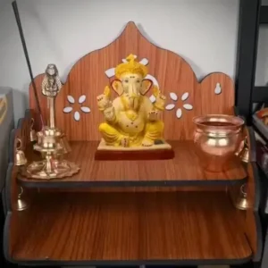 Wooden Handcrafted Om Pattern Home Temple ( default, Standard )
