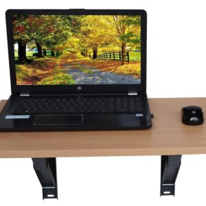 Buy Brown Wall Mounted Study Table Online – 31.25×18 Inch Folding Desk | Up-to 50% Off Today